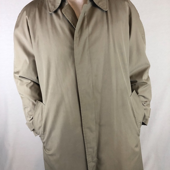 BROOKS BROTHERS Khaki Trench Coat w/ Liner -44R - Picture 5 of 7